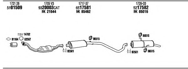 WALKER PE30675 Exhaust System